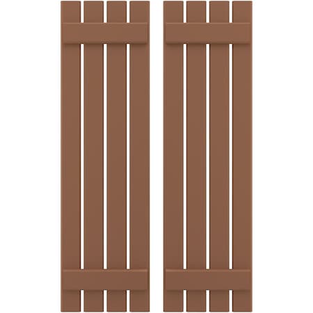 Americraft 4-Board (2 Batten) Exterior Real Wood Spaced Board-n-Batten Shutters, ARW101SB415X54BTH